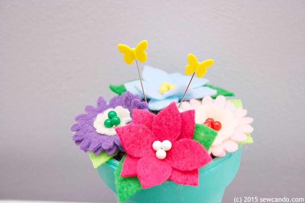 Sew Can Do: Make A Pin Garden: Scented Flower Pot Pincushion Tutorial